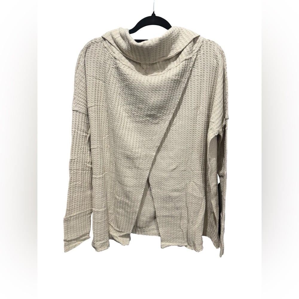 Free People Juicy Cowl Neck Waffle Top - Picture 3 of 6